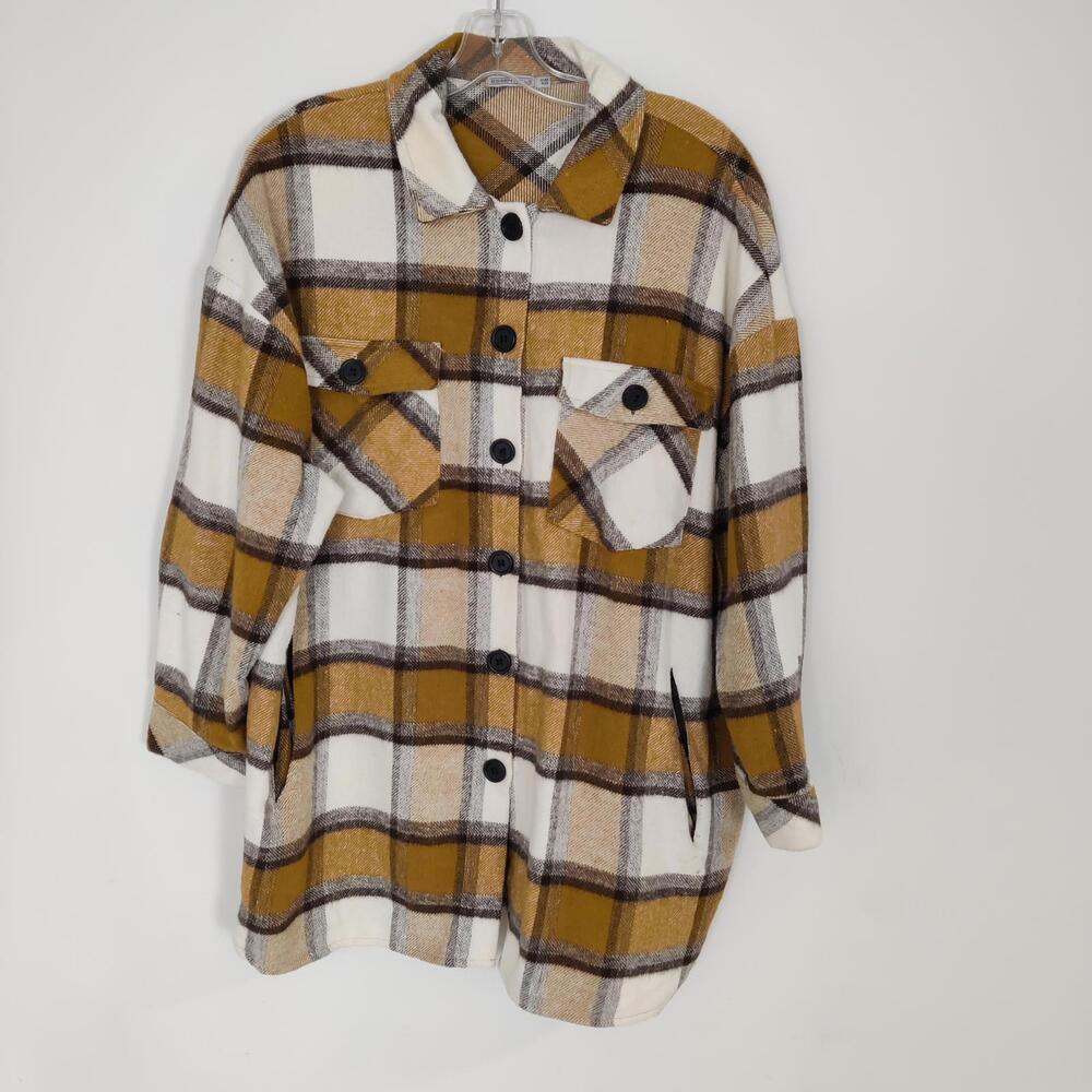 Essentials Women's Plaid Shirt Tunic Size XL